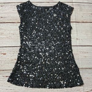 The Limited Silver Gray Sequin Top Sz S